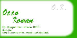 otto koman business card